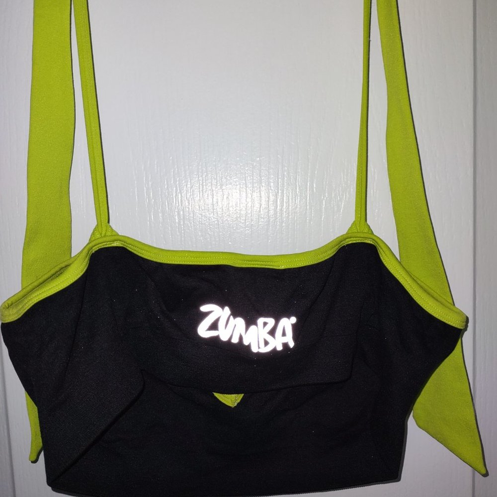 NEW! - Zumba tie up bra, XXL, (fit is waay smaller!) NWOT - Picture 2 of 3